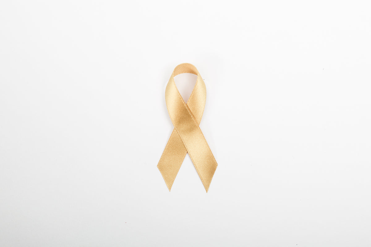 gold ribbon centered