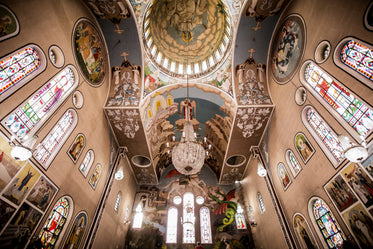 Picture of Golden Catholic Church Ceiling — Free Stock Photo