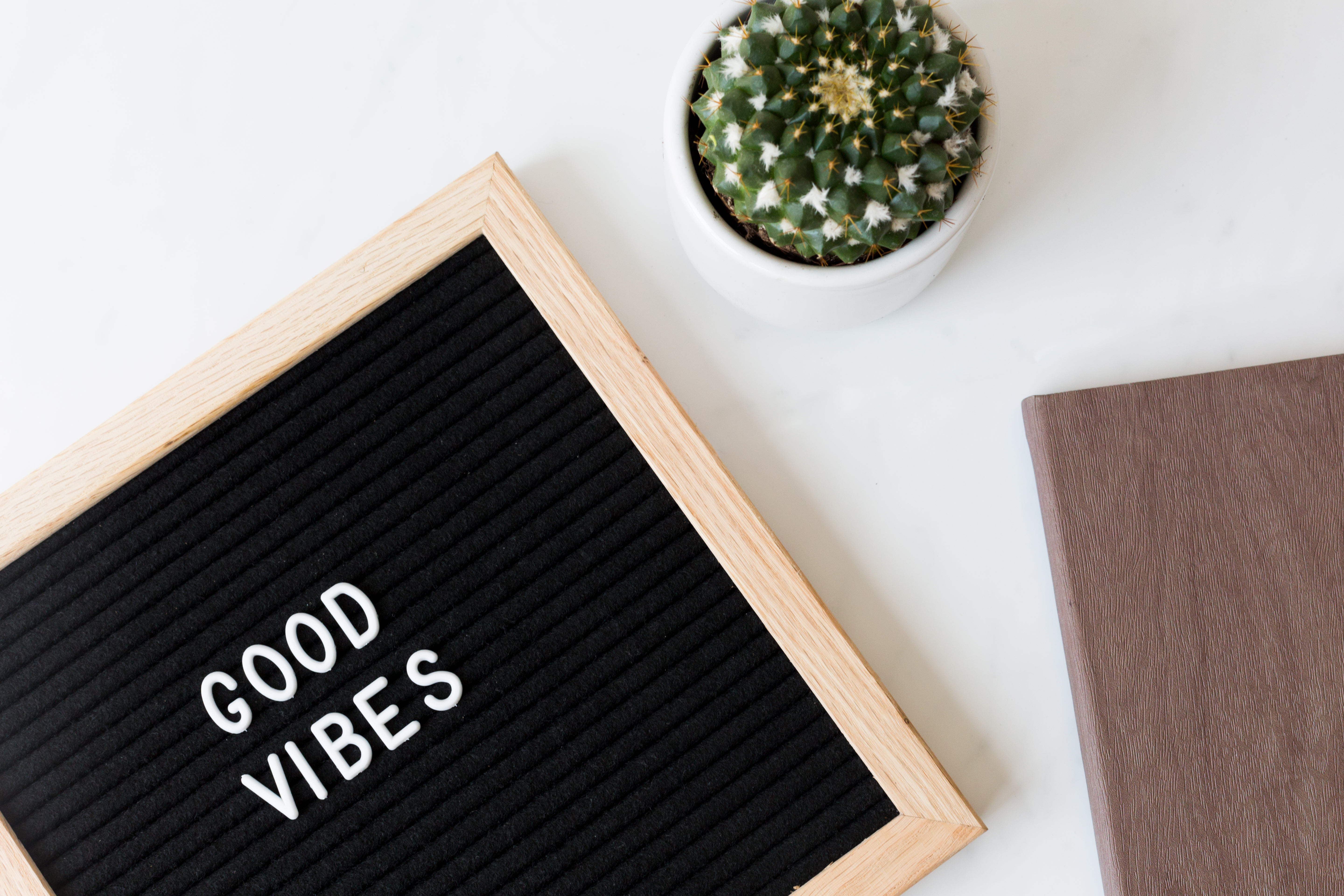 Good Vibes Sign Flatlay