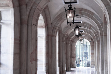 gray arches in sunlight