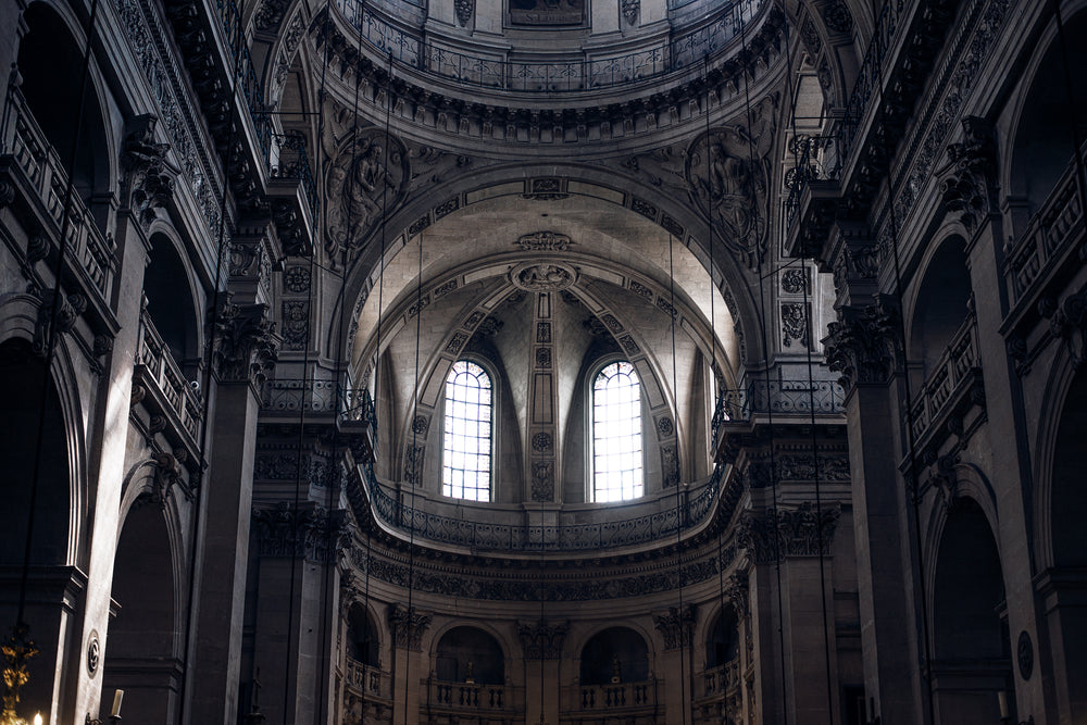 gray church interior