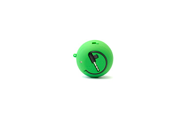 green portable speaker