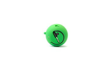 green portable speaker