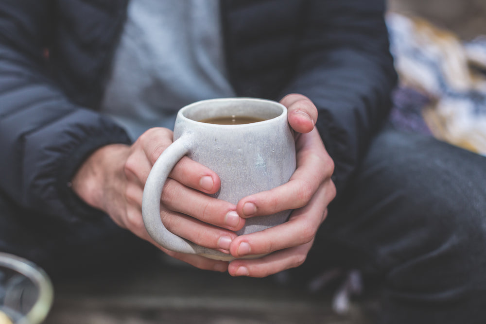 grey coffee mug