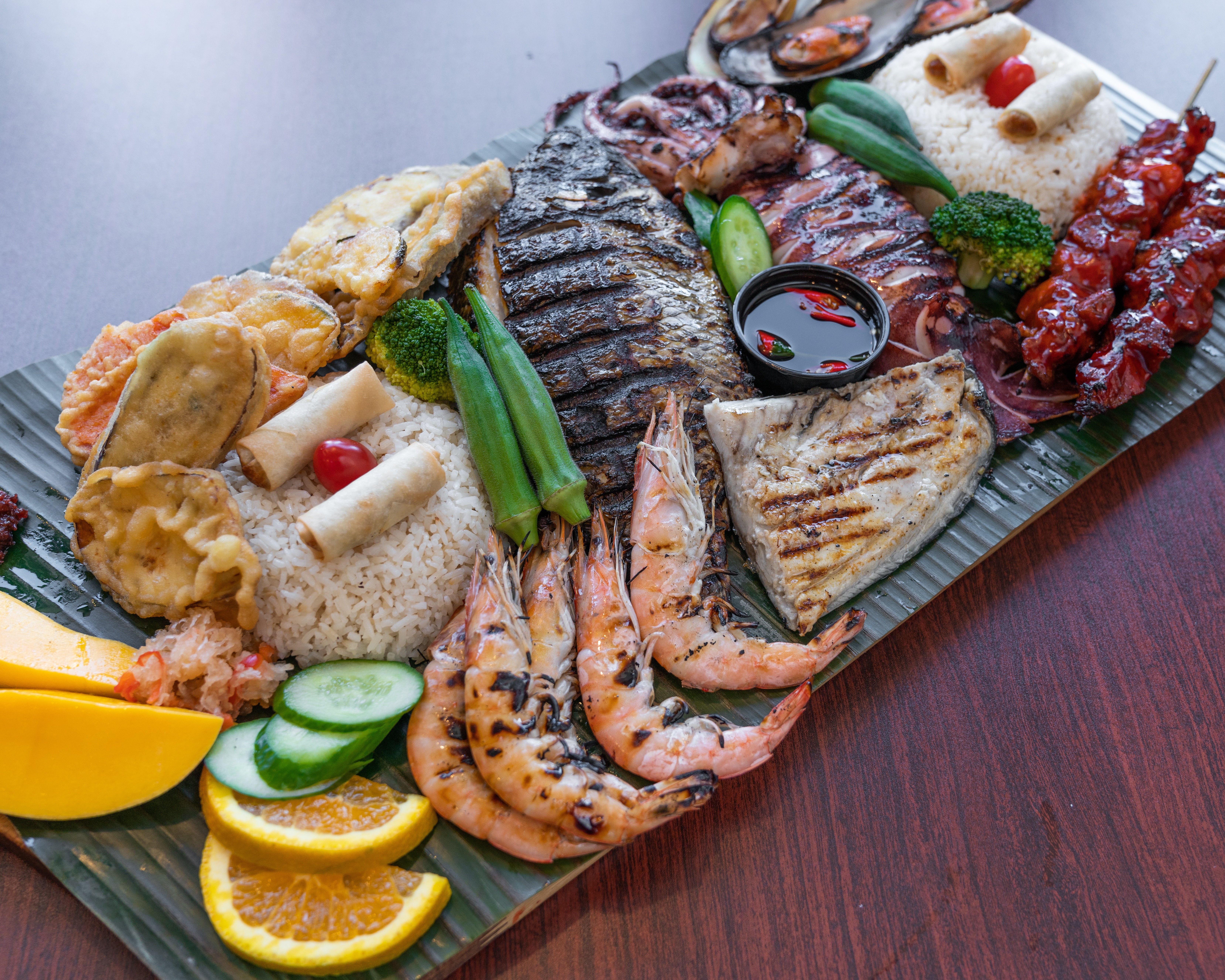 Free Grilled Seafood Platter Photo — High Res Pictures