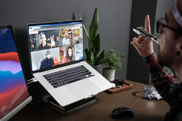 group of friends celebrate 2021 on video call