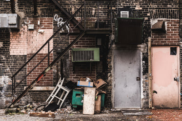 grungy back alley in the city