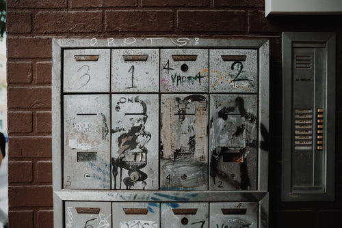 grungy mailboxes