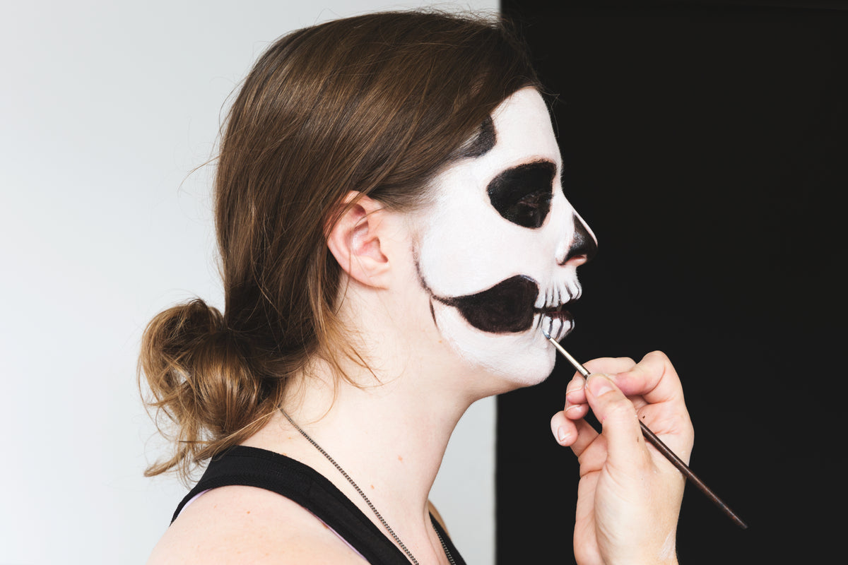 halloween spooky skull makeup