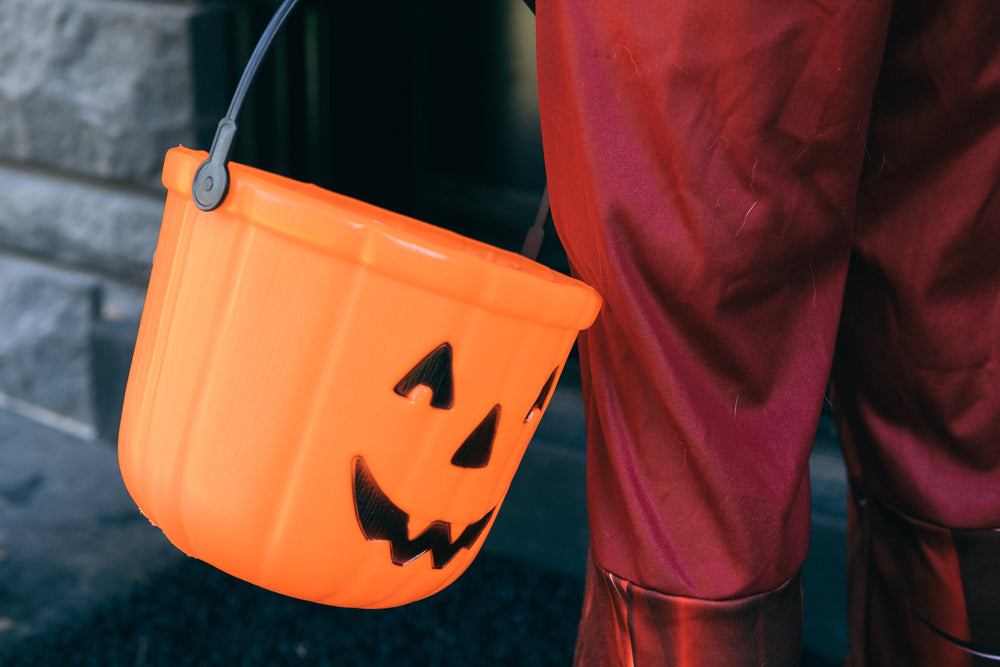 halloween trick or treat pumpkin bucket