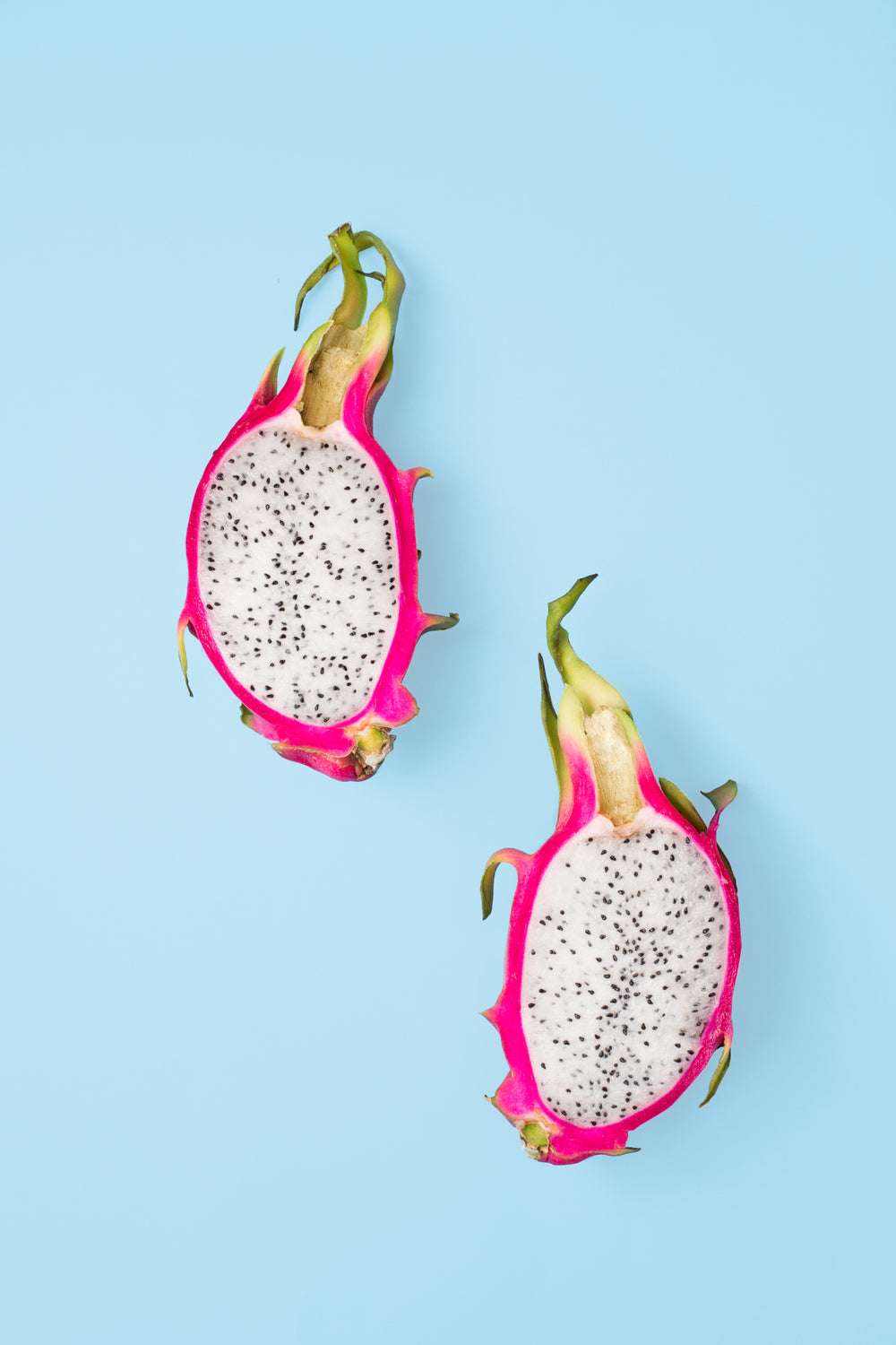 halved dragon fruit