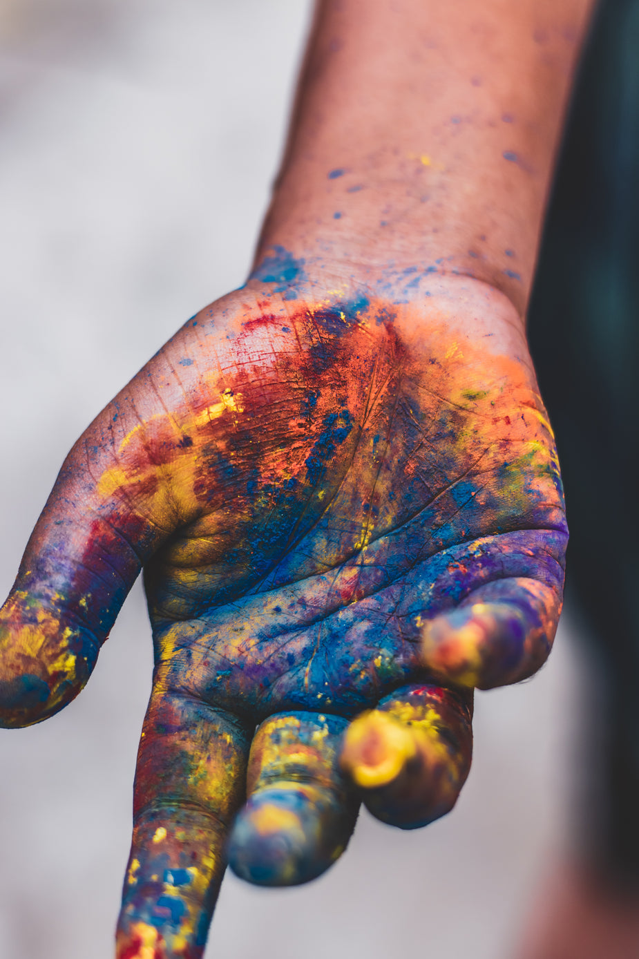Browse Free HD Images of Hand Covered In Powdered Paint