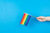 hand with rainbow flag