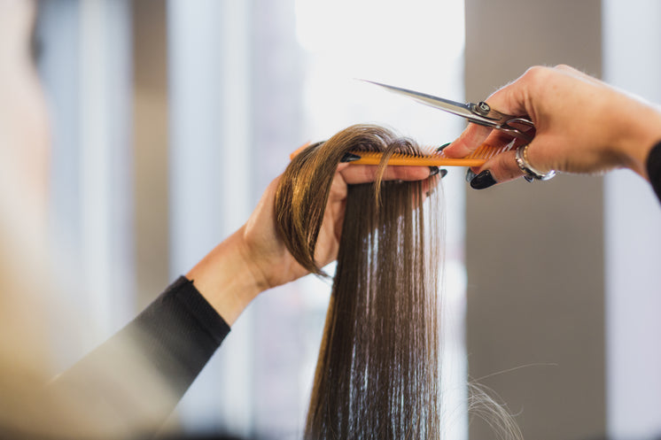 Hands Trimming Long Hair