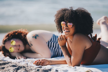 hanging with friends on the beach