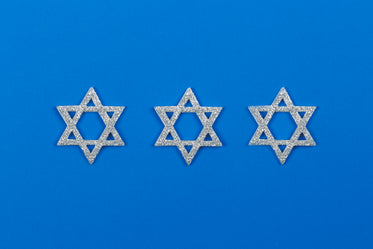 hanukkah star on blue