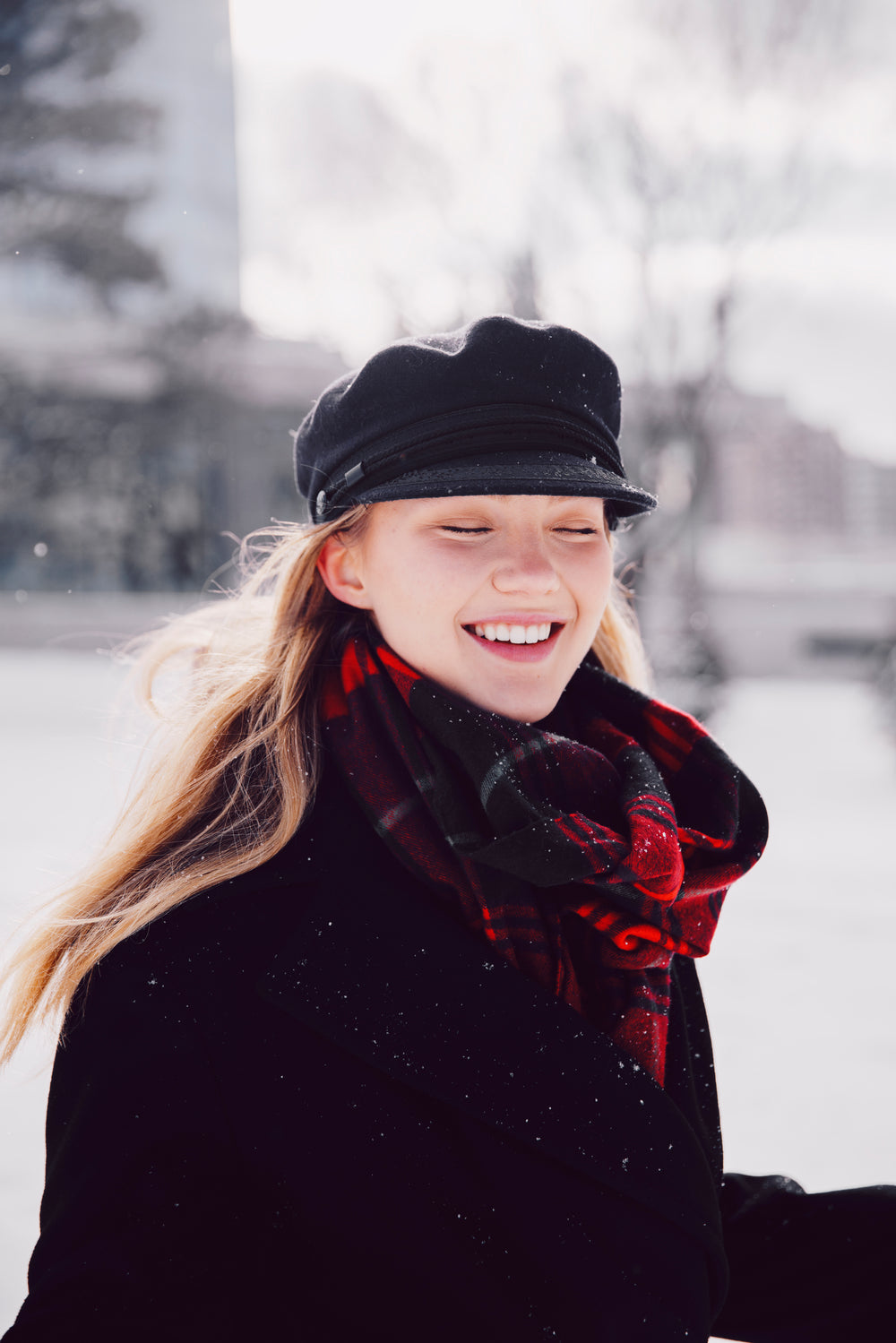 happiness in the snow and sunshine