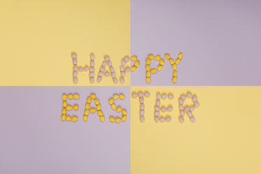 happy easter purple and yellow
