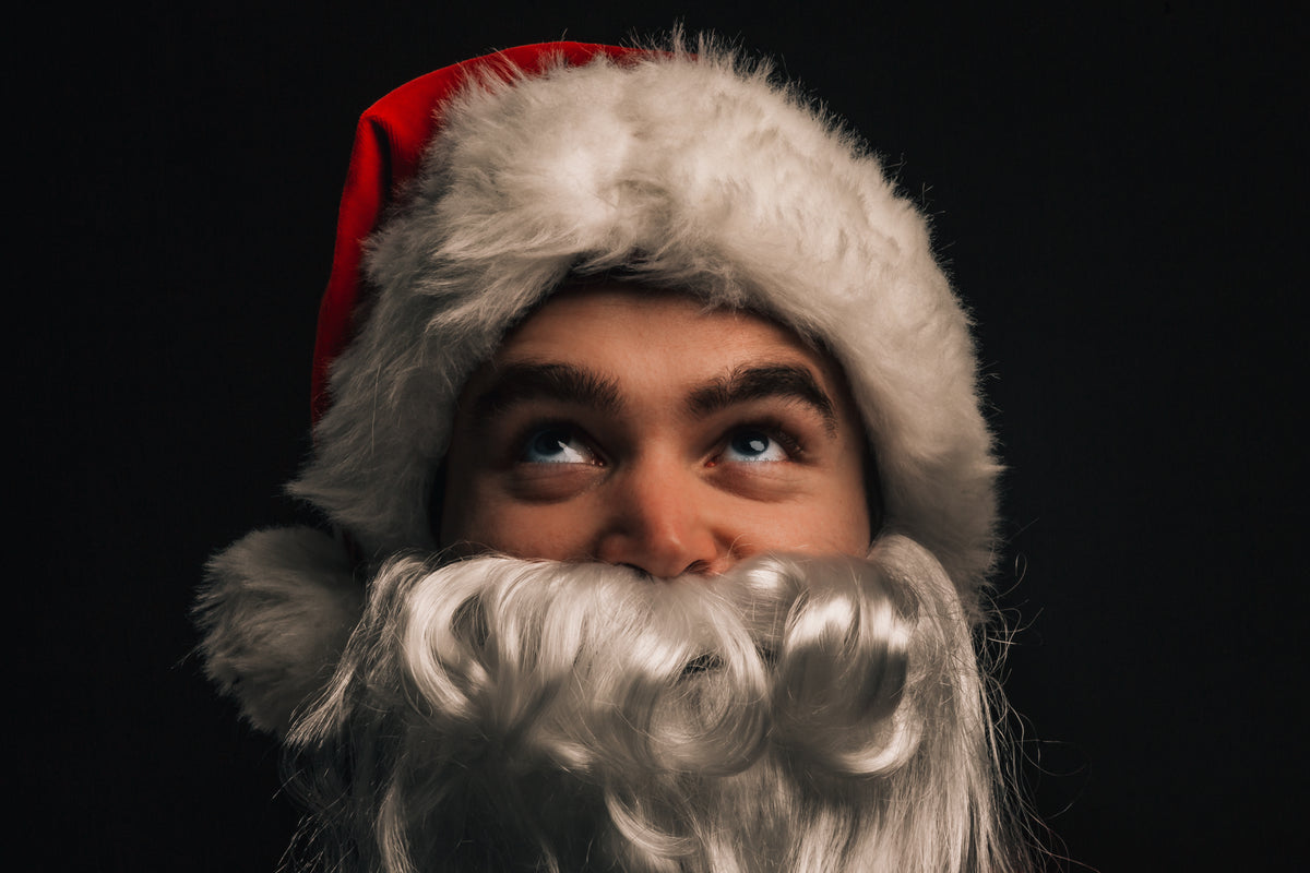 圣诞老人快乐的眼睛