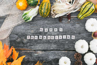 happy thanksgiving flatlay