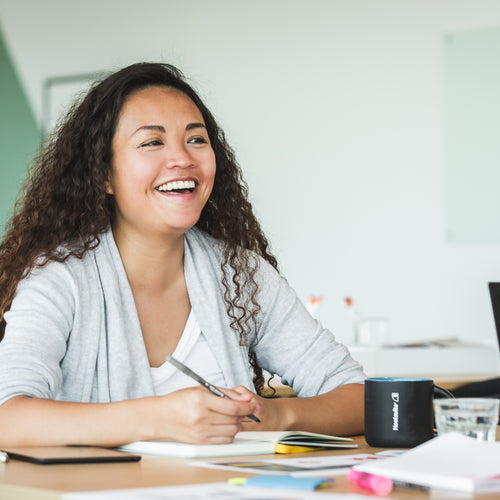 Happy Woman At Work