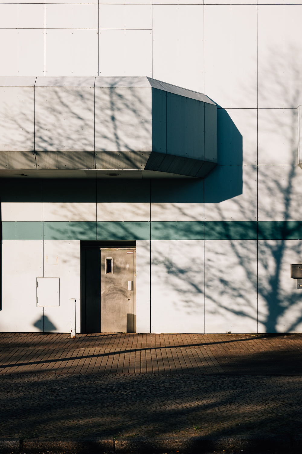 harsh shadows on contemporary building