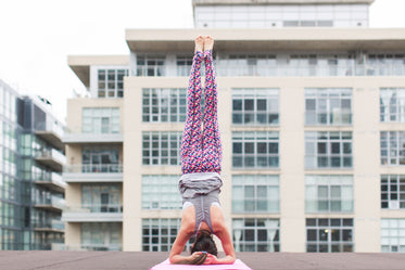 headstand inversion woman
