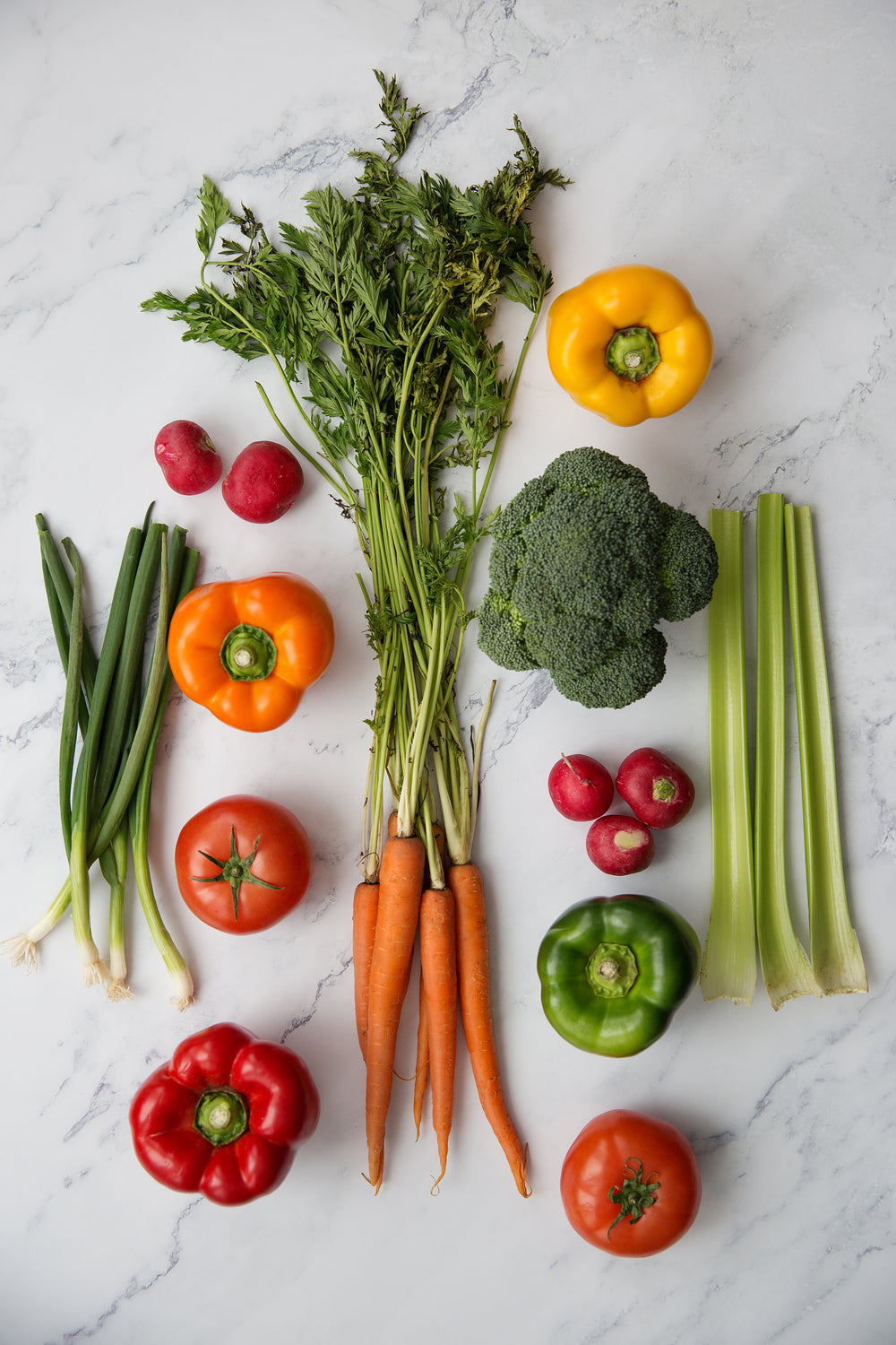 healthy flatlay featuring celery