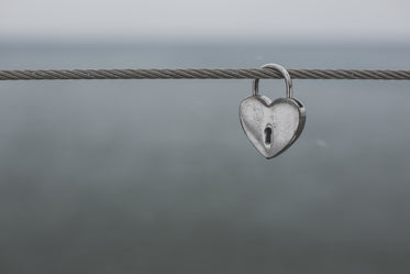 heart shaped lock on wire