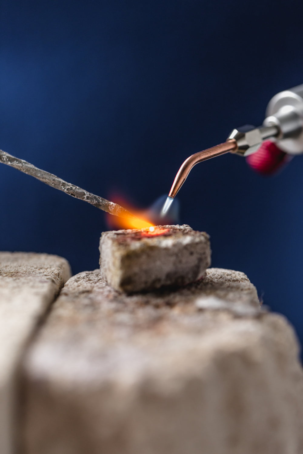 heating metal with blowtorch