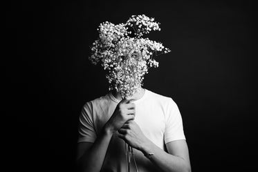 hiding behind baby's breath