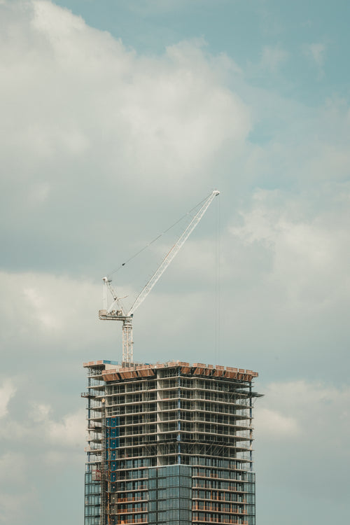 highrise construction building crane