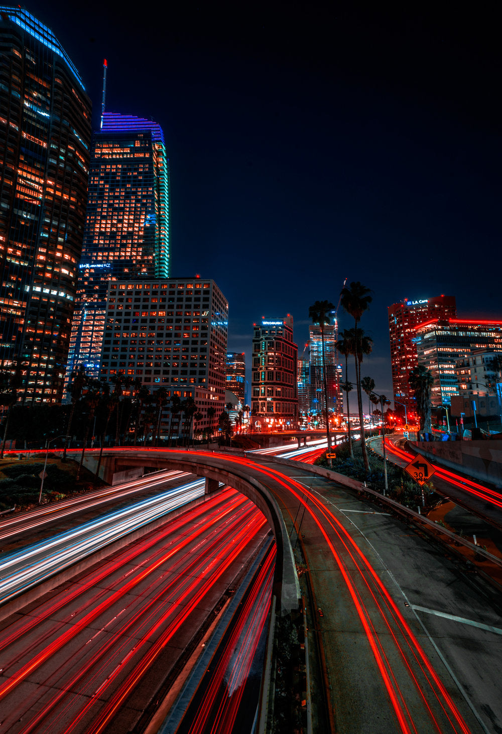 highway tail light streaks