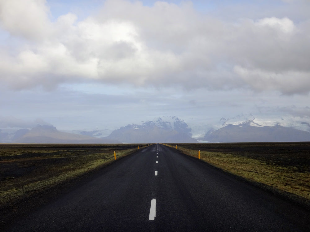 highway through flat landscape