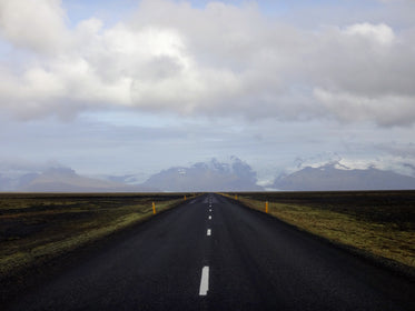 highway through flat landscape