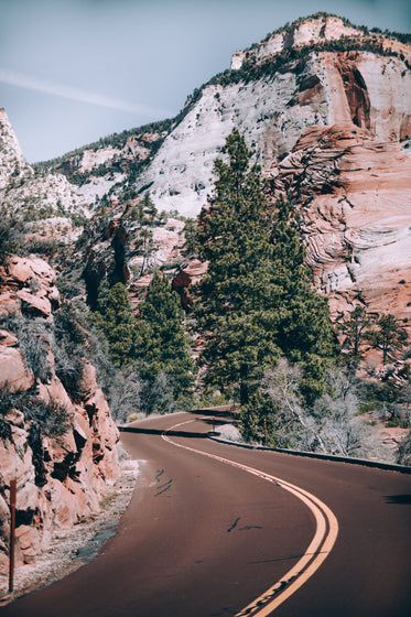 highway through rocky canyon