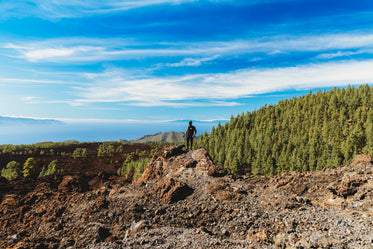 hiker looking into the distance