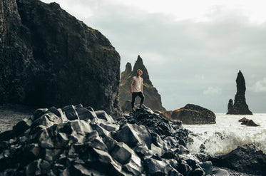 hiking volcanic rock