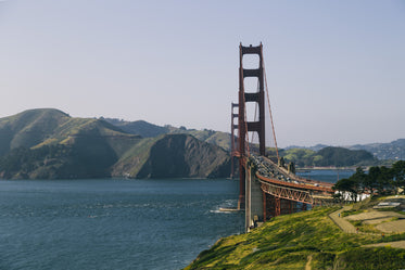 hillside and golden gate bridge