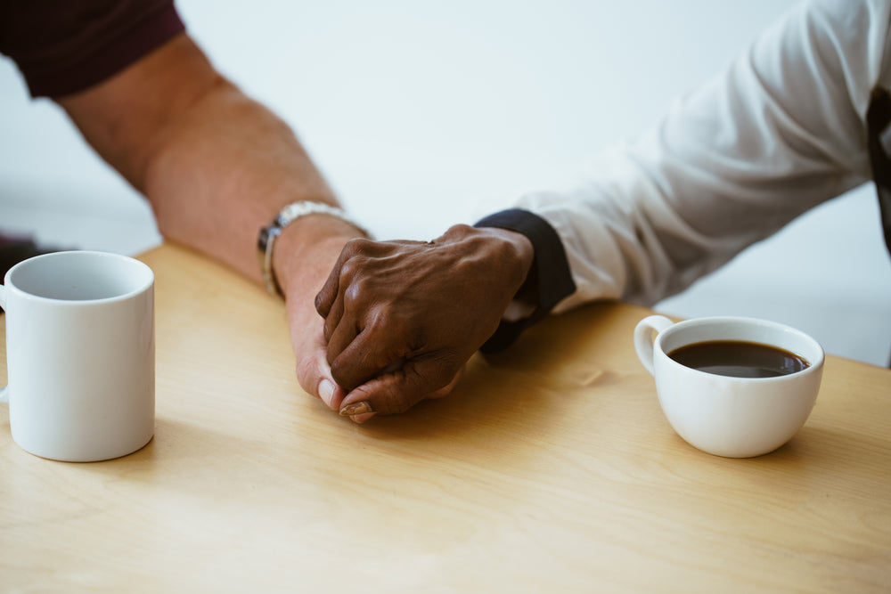 holding hands in retirement