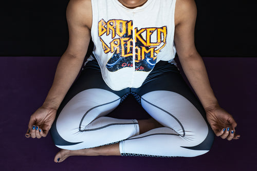 holding the lotus position