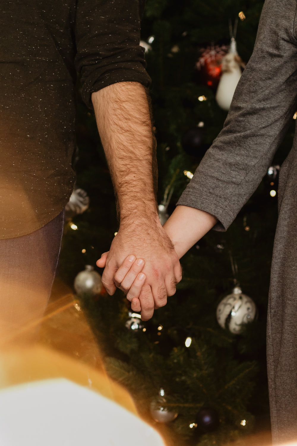 mãos dadas no natal