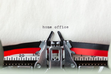 home office a typewritten message