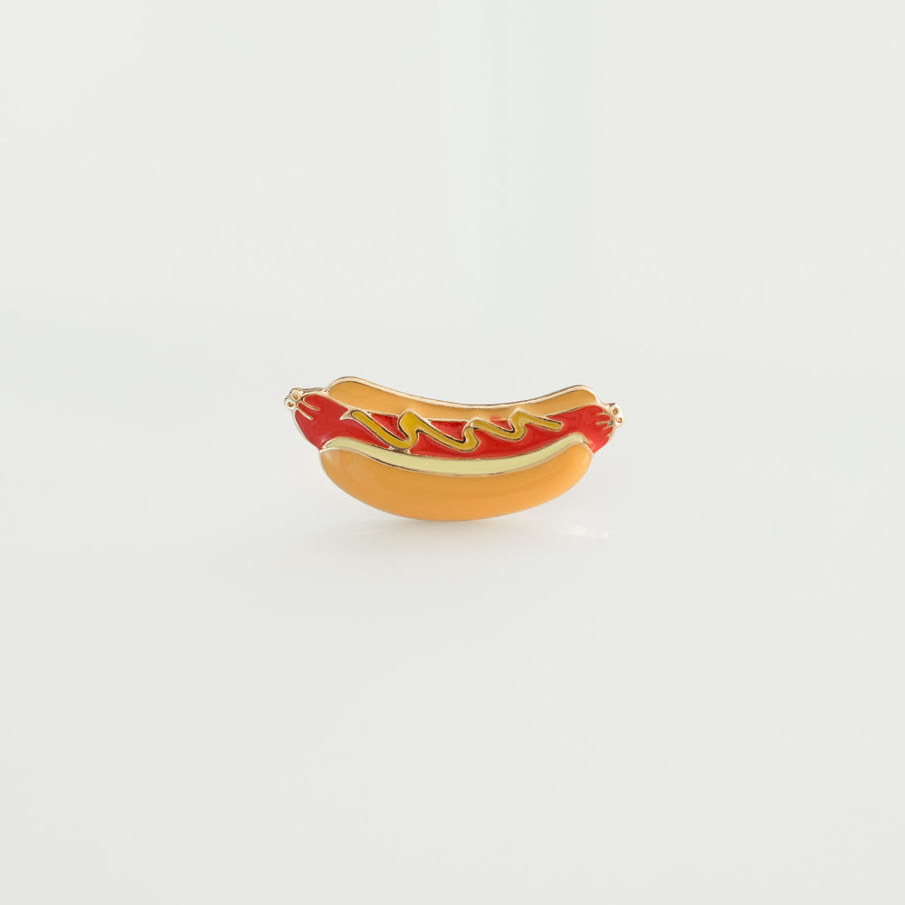 hotdog hard enamel lapel pin