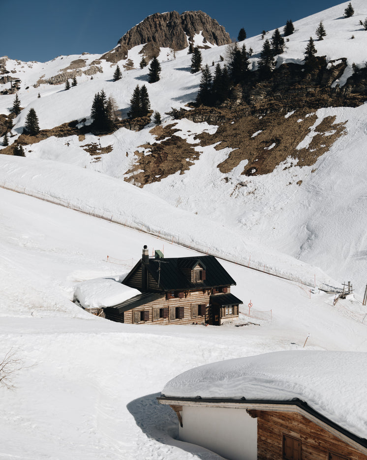 House At The Foot Of Snowy Mountain