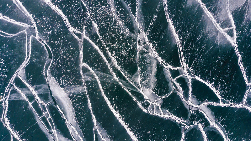 Ice Cracks On A Frozen Sea