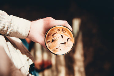 iced coffee from above