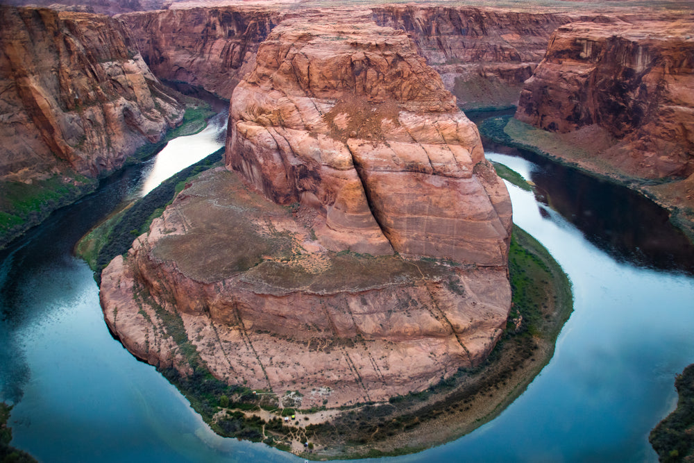 iconic rock carved by rushing water over thousands of years