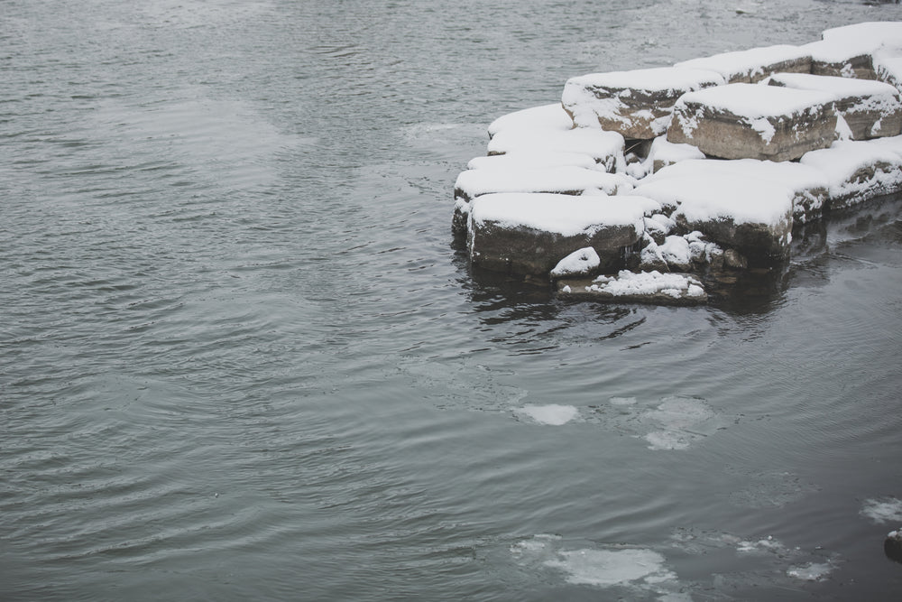 icy shoreline