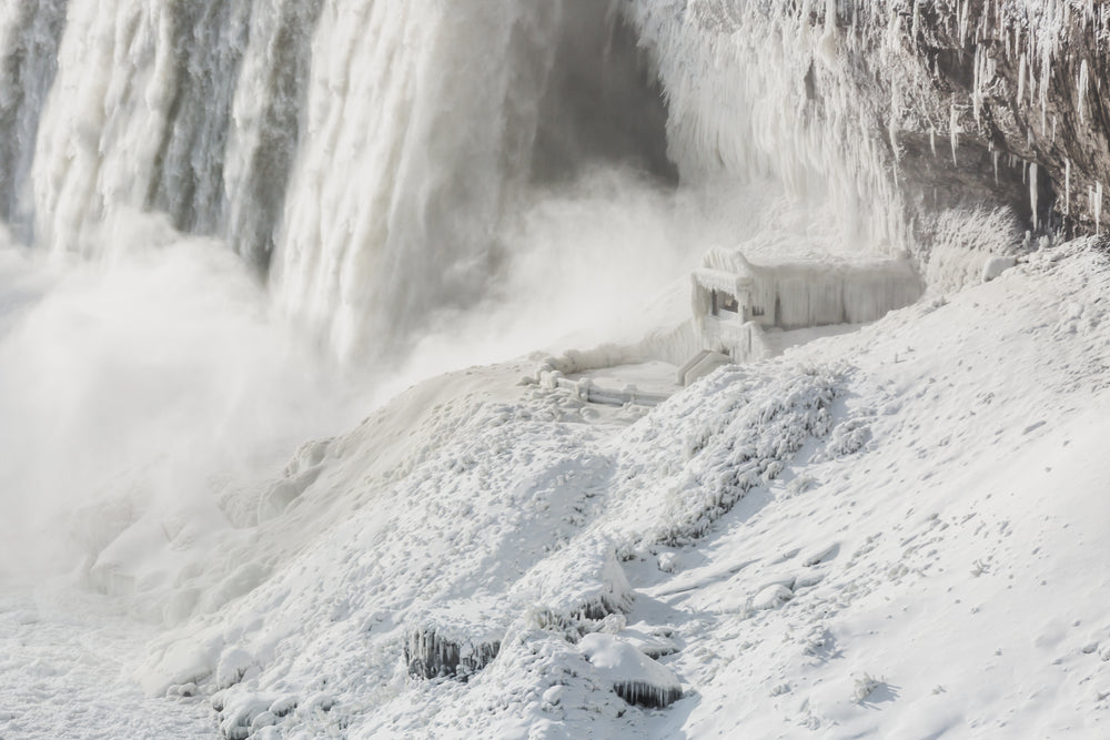 icy waterfalls